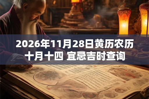 2026年11月28日黄历农历十月十四 宜忌吉时查询 2026年11月28日黄历农历十月十四 宜忌吉时查询