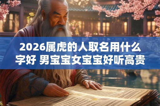 2026属虎的人取名用什么字好 男宝宝女宝宝好听高贵名推荐