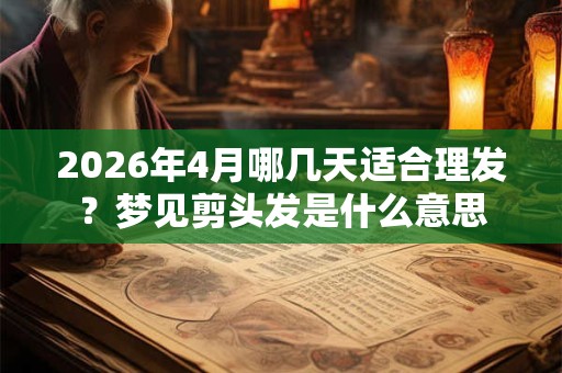 2026年4月哪几天适合理发?梦见剪头发是什么意思 2026年4月哪几天适合理发?梦见剪头发是什么意思