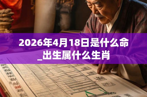 2026年4月18日是什么命_出生属什么生肖 2026年4月18日是什么命_出生属什么生肖