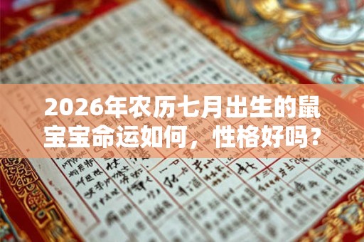 2026年农历七月出生的鼠宝宝命运如何,性格好吗? 2026年农历七月出生的鼠宝宝命运如何,性格好吗?