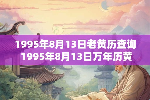 1995年8月13日老黄历查询 1995年8月13日万年历黄道吉日