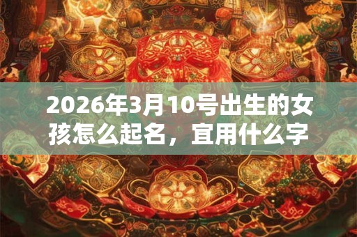 2026年3月10号出生的女孩怎么起名，宜用什么字