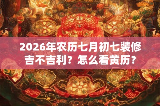 2026年农历七月初七装修吉不吉利?怎么看黄历? 2026年农历七月初七装修吉不吉利?怎么看黄历?
