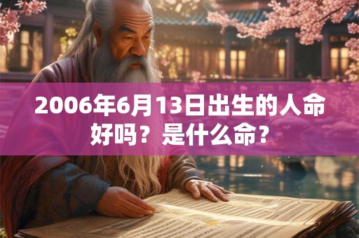 2006年6月13日出生的人命好吗？是什么命？