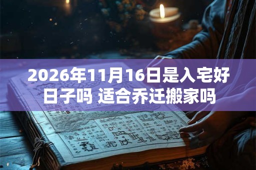 2026年11月16日是入宅好日子吗 适合乔迁搬家吗