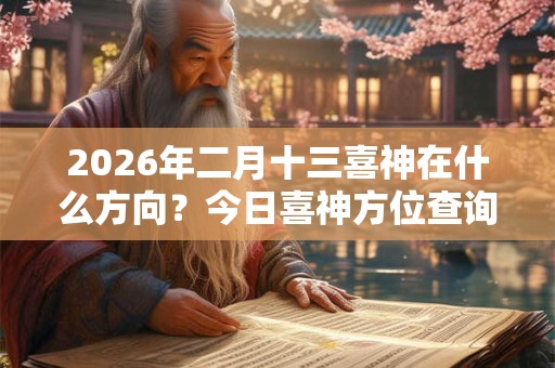 2026年二月十三喜神在什么方向？今日喜神方位查询
