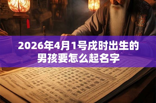 2026年4月1号戌时出生的男孩要怎么起名字