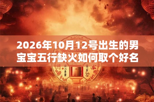 2026年10月12号出生的男宝宝五行缺火如何取个好名字