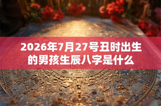 2026年7月27号丑时出生的男孩生辰八字是什么