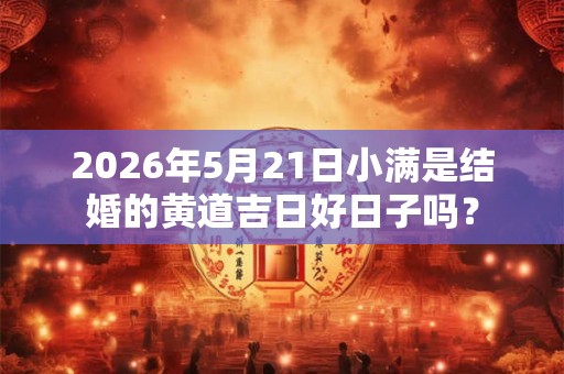 2026年5月21日小满是结婚的黄道吉日好日子吗？