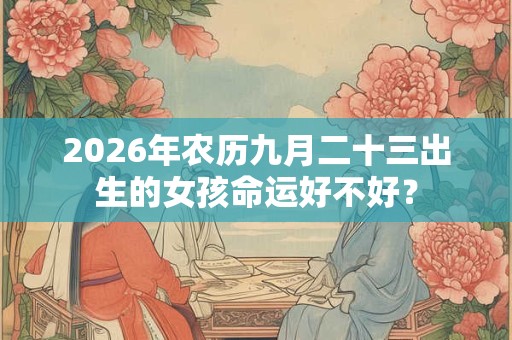 2026年农历九月二十三出生的女孩命运好不好？