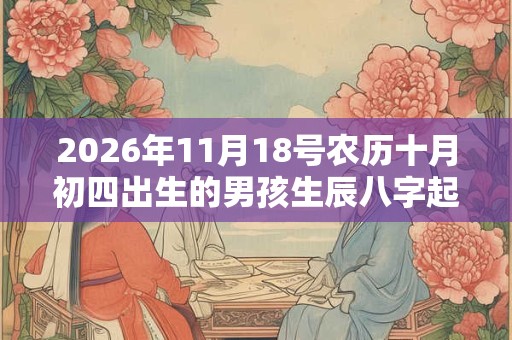 2026年11月18号农历十月初四出生的男孩生辰八字起名 2026年11月18号农历十月初四出生的男孩生辰八字起名