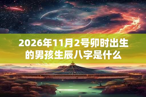2026年11月2号卯时出生的男孩生辰八字是什么
