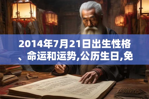 2014年7月21日出生性格、命运和运势,公历生日,免费算命