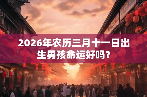 2026年农历三月十一日出生男孩命运好吗？