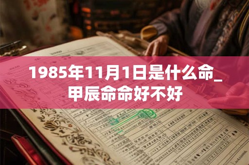 1985年11月1日是什么命_甲辰命命好不好