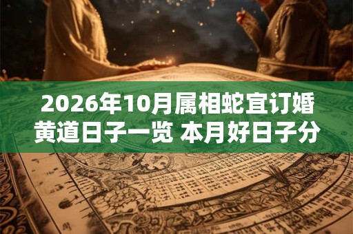 2026年10月属相蛇宜订婚黄道日子一览 本月好日子分析 2026年10月属相蛇宜订婚黄道日子一览 本月好日子分析