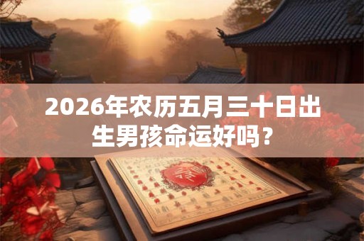 2026年农历五月三十日出生男孩命运好吗？