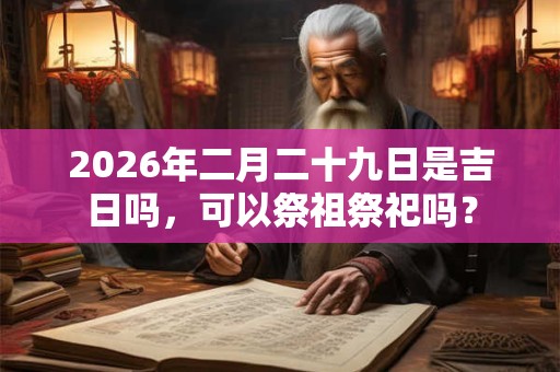 2026年二月二十九日是吉日吗，可以祭祖祭祀吗？