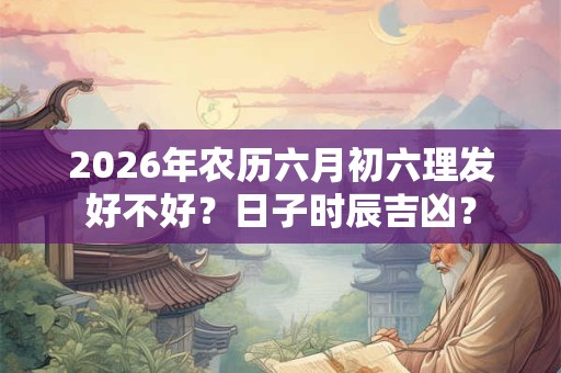 2026年农历六月初六理发好不好？日子时辰吉凶？