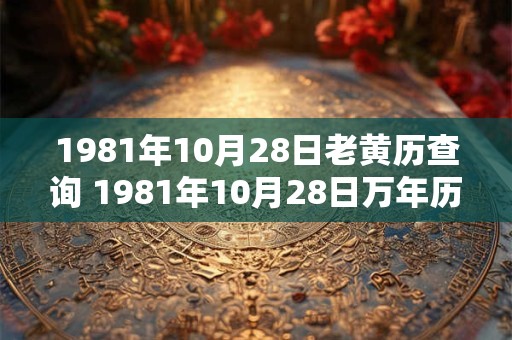 1981年10月28日老黄历查询 1981年10月28日万年历黄道吉日