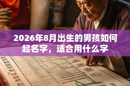 2026年8月出生的男孩如何起名字,适合用什么字 2026年8月出生的男孩如何起名字,适合用什么字