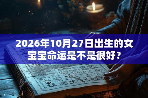 2026年10月27日出生的女宝宝命运是不是很好？