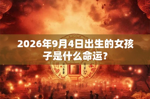 2026年9月4日出生的女孩子是什么命运？