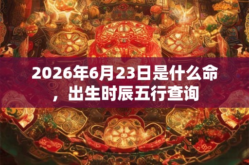 2026年6月23日是什么命，出生时辰五行查询