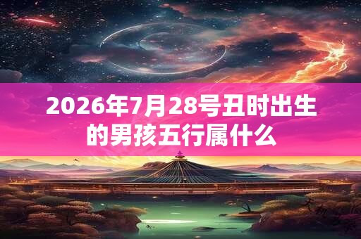 2026年7月28号丑时出生的男孩五行属什么