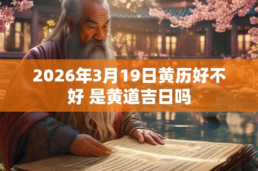 2026年3月19日黄历好不好 是黄道吉日吗