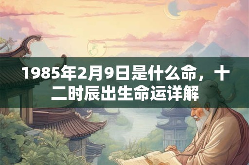 1985年2月9日是什么命，十二时辰出生命运详解