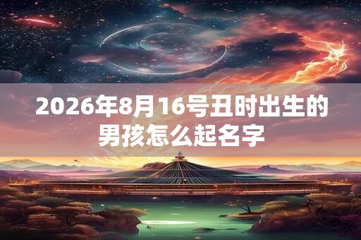 2026年8月16号丑时出生的男孩怎么起名字