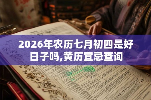 2026年农历七月初四是好日子吗,黄历宜忌查询