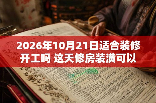 2026年10月21日适合装修开工吗 这天修房装潢可以吗