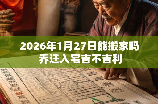 2026年1月27日能搬家吗 乔迁入宅吉不吉利