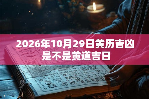 2026年10月29日黄历吉凶 是不是黄道吉日