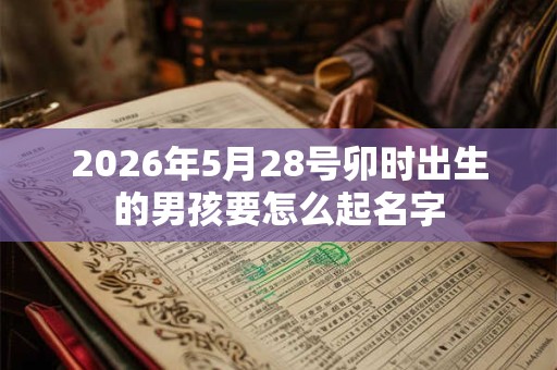 2026年5月28号卯时出生的男孩要怎么起名字