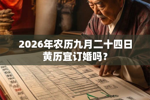 2026年农历九月二十四日黄历宜订婚吗？