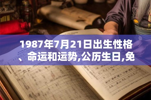 1987年7月21日出生性格、命运和运势,公历生日,免费算命
