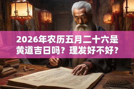 2026年农历五月二十六是黄道吉日吗？理发好不好？