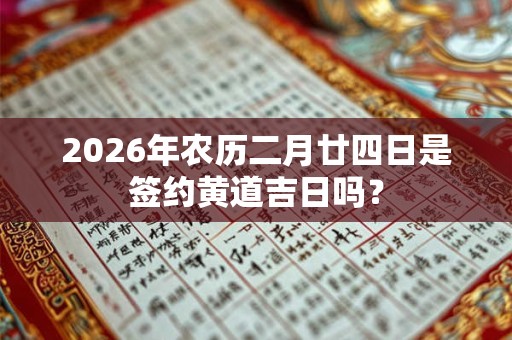 2026年农历二月廿四日是签约黄道吉日吗？