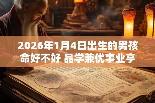 2026年1月4日出生的男孩命好不好 品学兼优事业亨通 2026年1月4日出生的男孩命好不好 品学兼优事业亨通