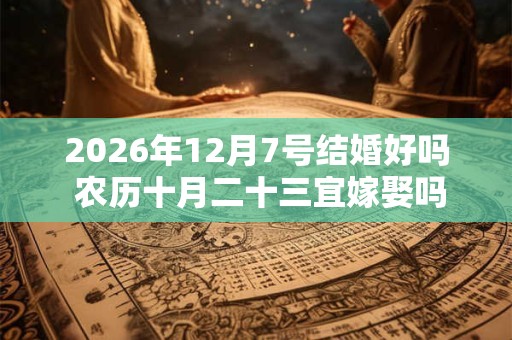 2026年12月7号结婚好吗 农历十月二十三宜嫁娶吗 2026年12月7号结婚好吗 农历十月二十三宜嫁娶吗