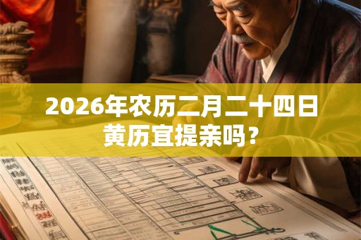 2026年农历二月二十四日黄历宜提亲吗？