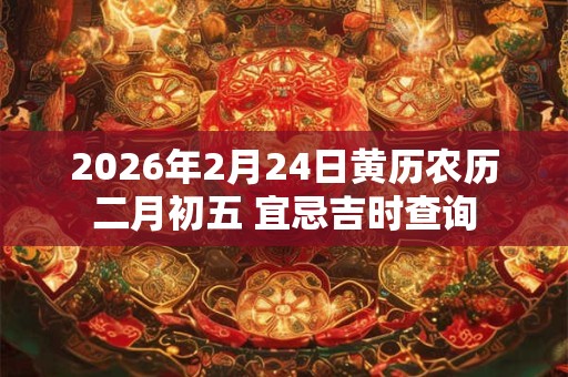 2026年2月24日黄历农历二月初五 宜忌吉时查询