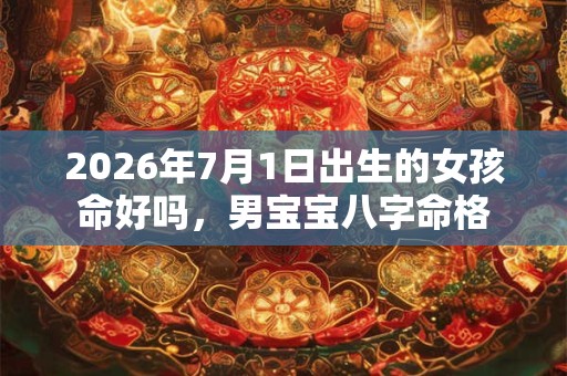 2026年7月1日出生的女孩命好吗，男宝宝八字命格