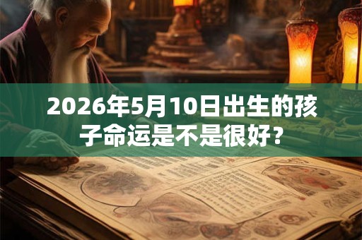 2026年5月10日出生的孩子命运是不是很好？