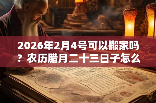 2026年2月4号可以搬家吗?农历腊月二十三日子怎么样 2026年2月4号可以搬家吗?农历腊月二十三日子怎么样